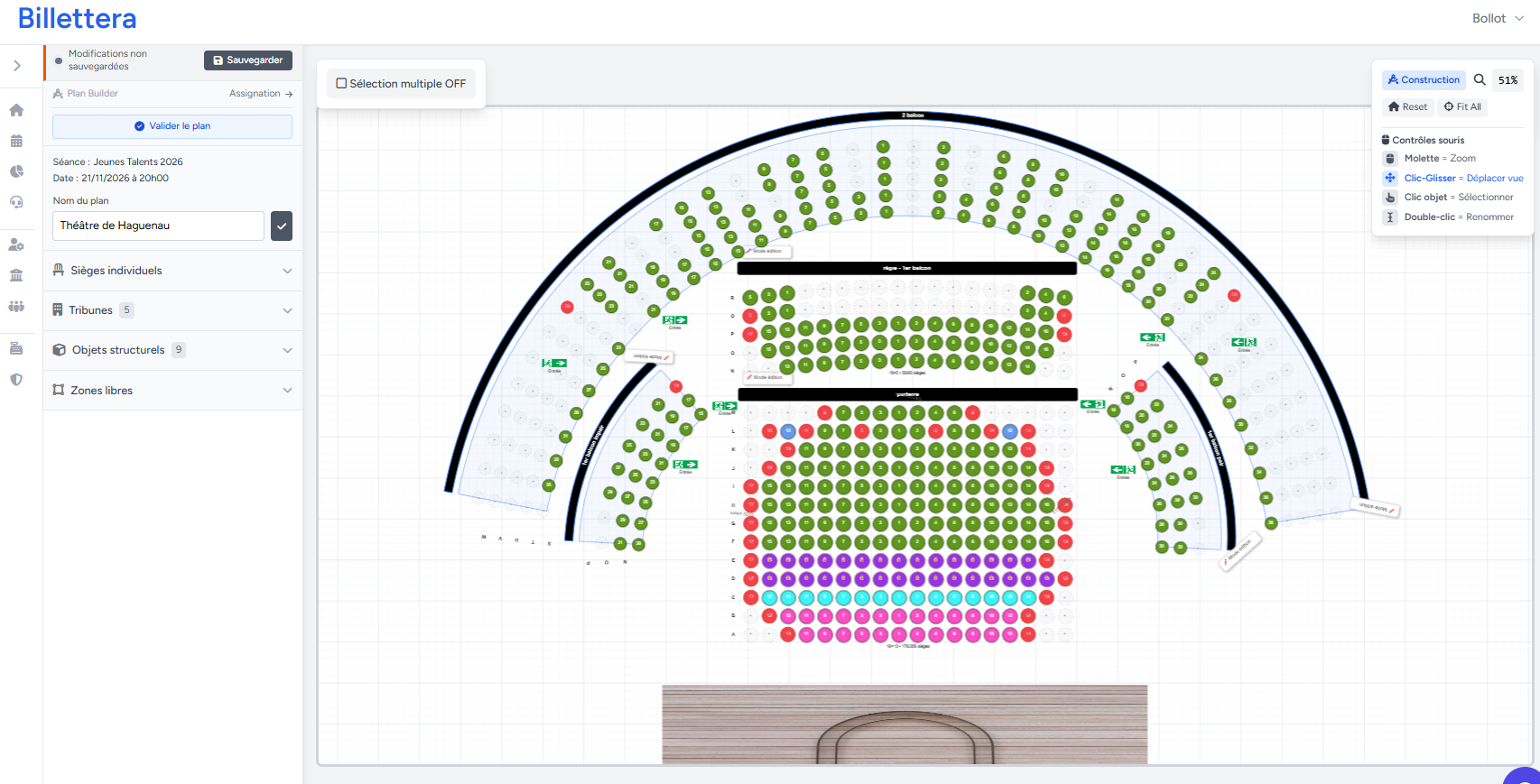 Plan de salle simple