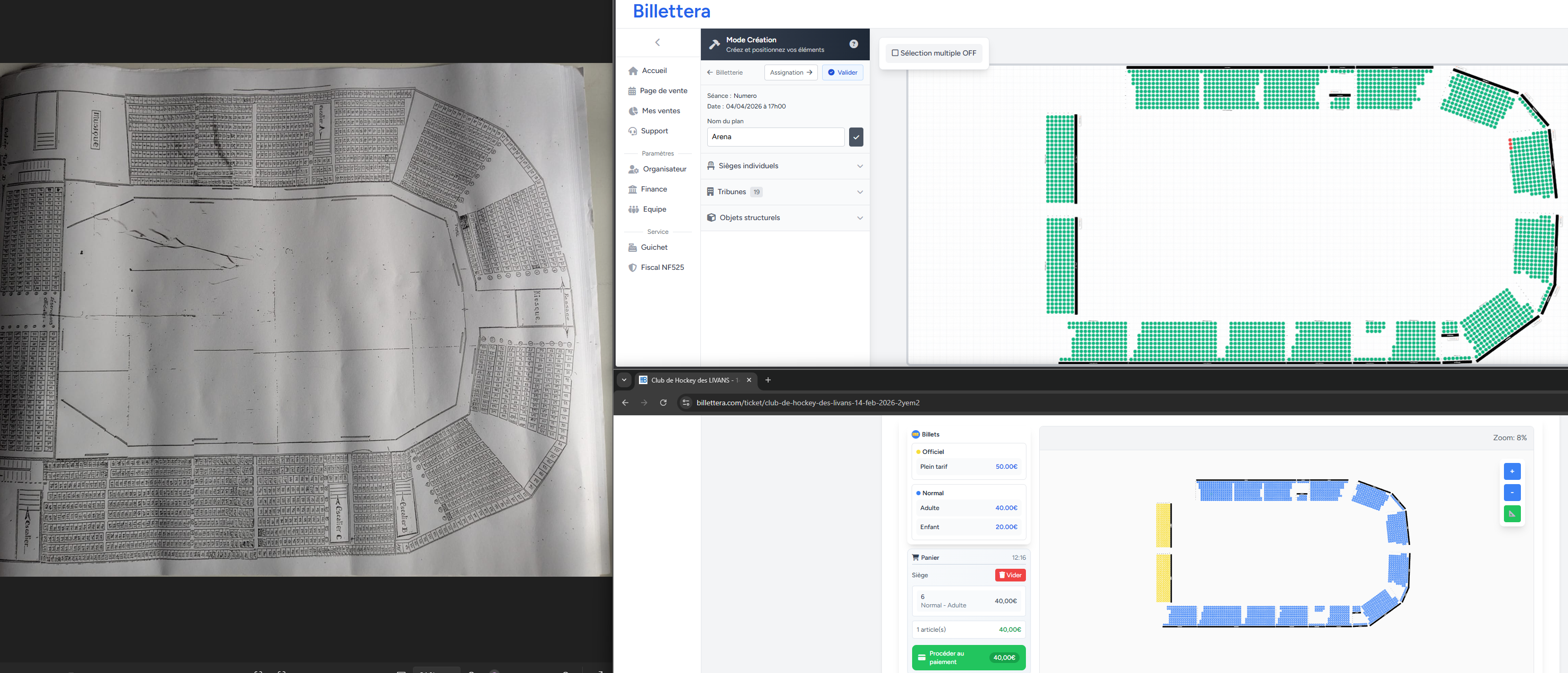 Conversion plan de salle