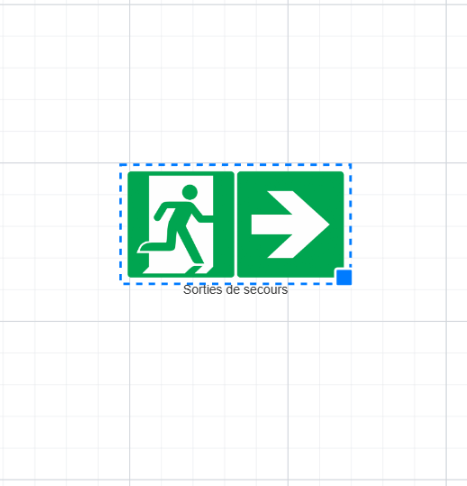 Emergency exit pictogram for seating chart, Billettera