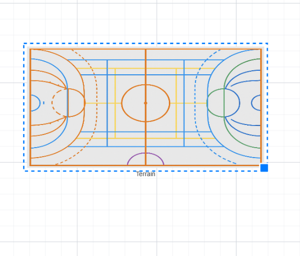 Sports court pictogram for seating chart, Billettera