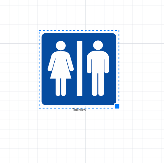 Restrooms pictogram for performance hall seating chart, Billettera