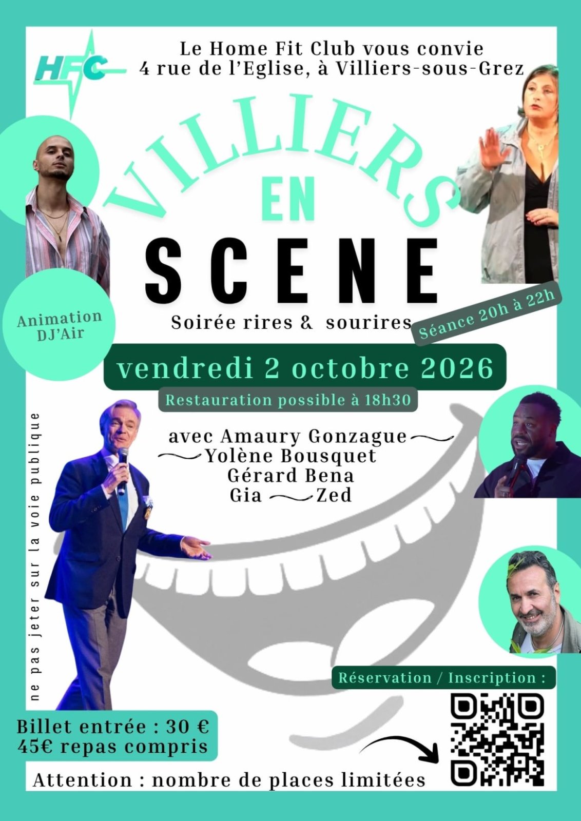 Villiers en scene, Le rendez-vous du rire dans le Sud Seine-et-Marne — 02 Oktober 2026