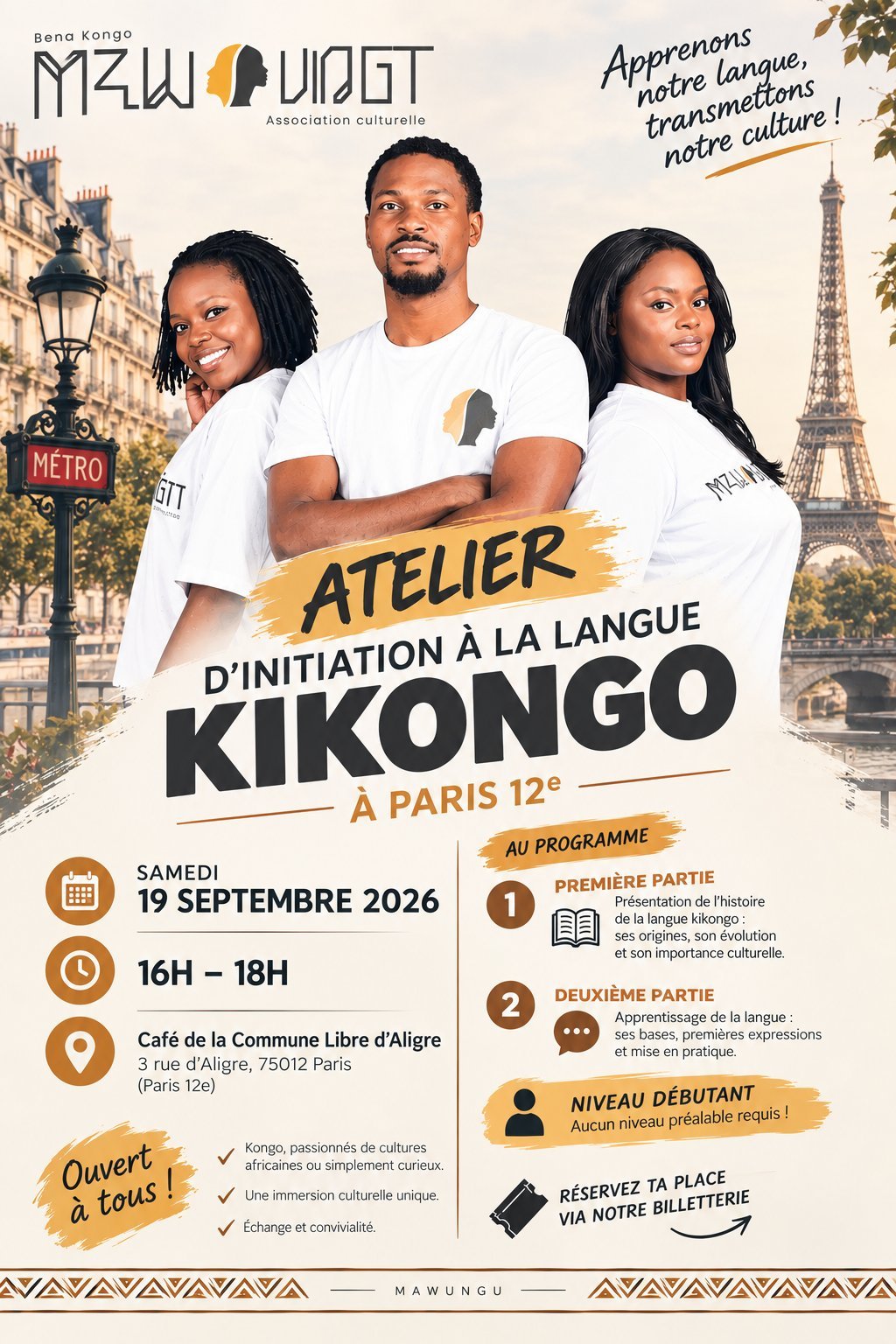 Atelier initiation au Kikongo — 19 September 2026