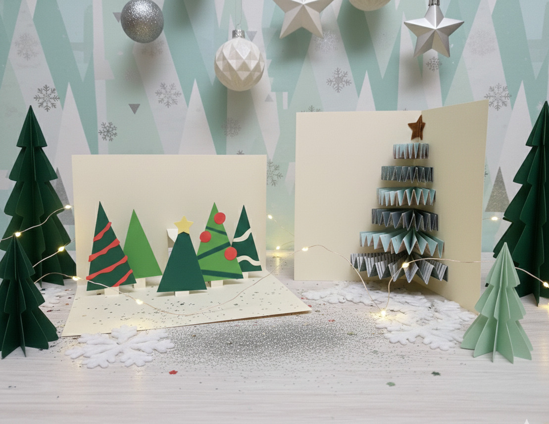 Atelier création cartes pop-up de Noël