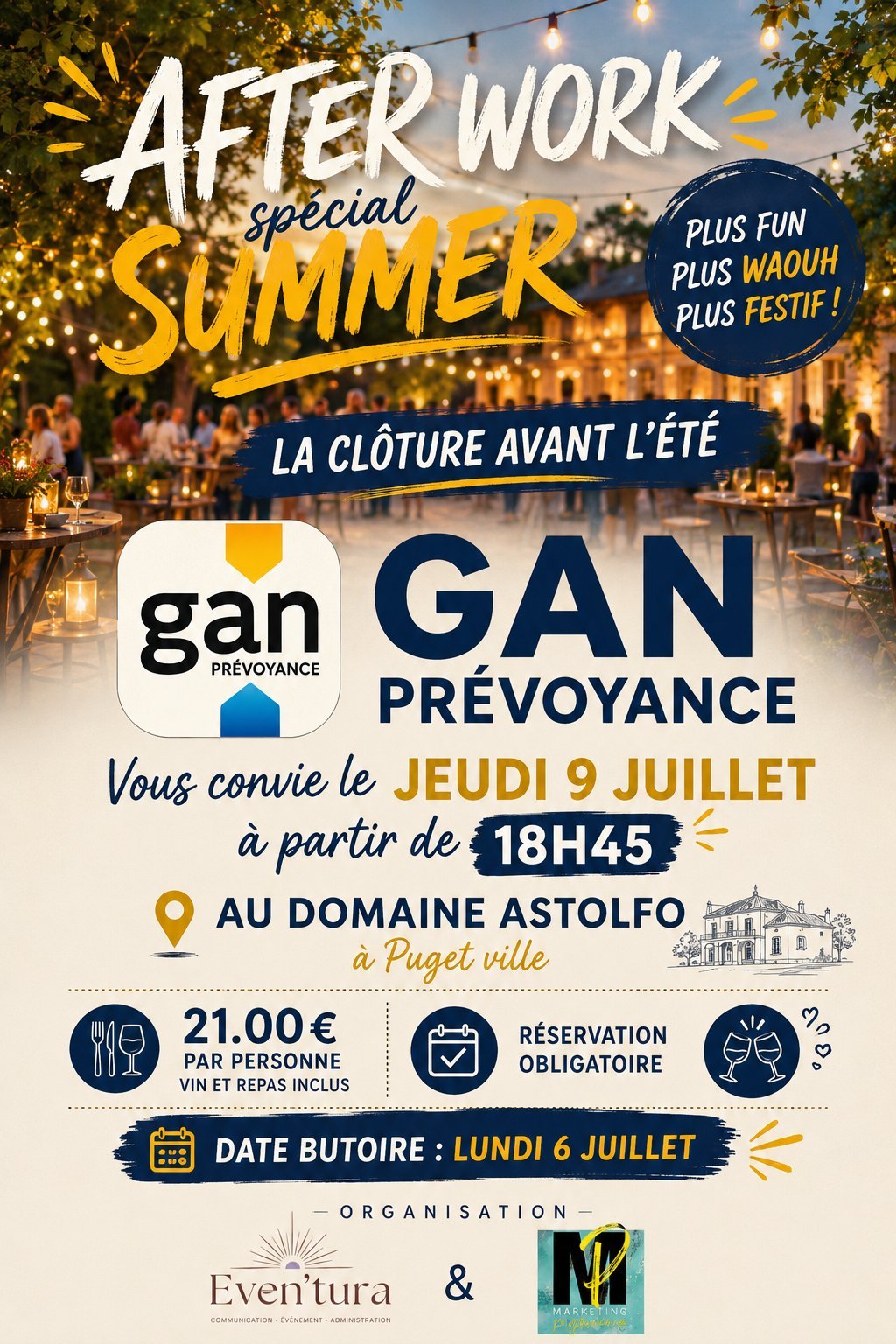 After work Summer - Gan Prévoyance — 09 Juli 2026 — Puget-Ville