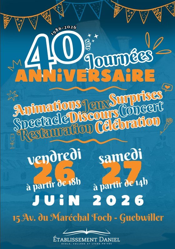 Fête des 40 ans - Etablissement Daniel — 26 Juni 2026